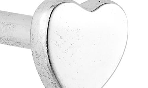 Maria Tash Heart Threaded Stud Earring In White Gold