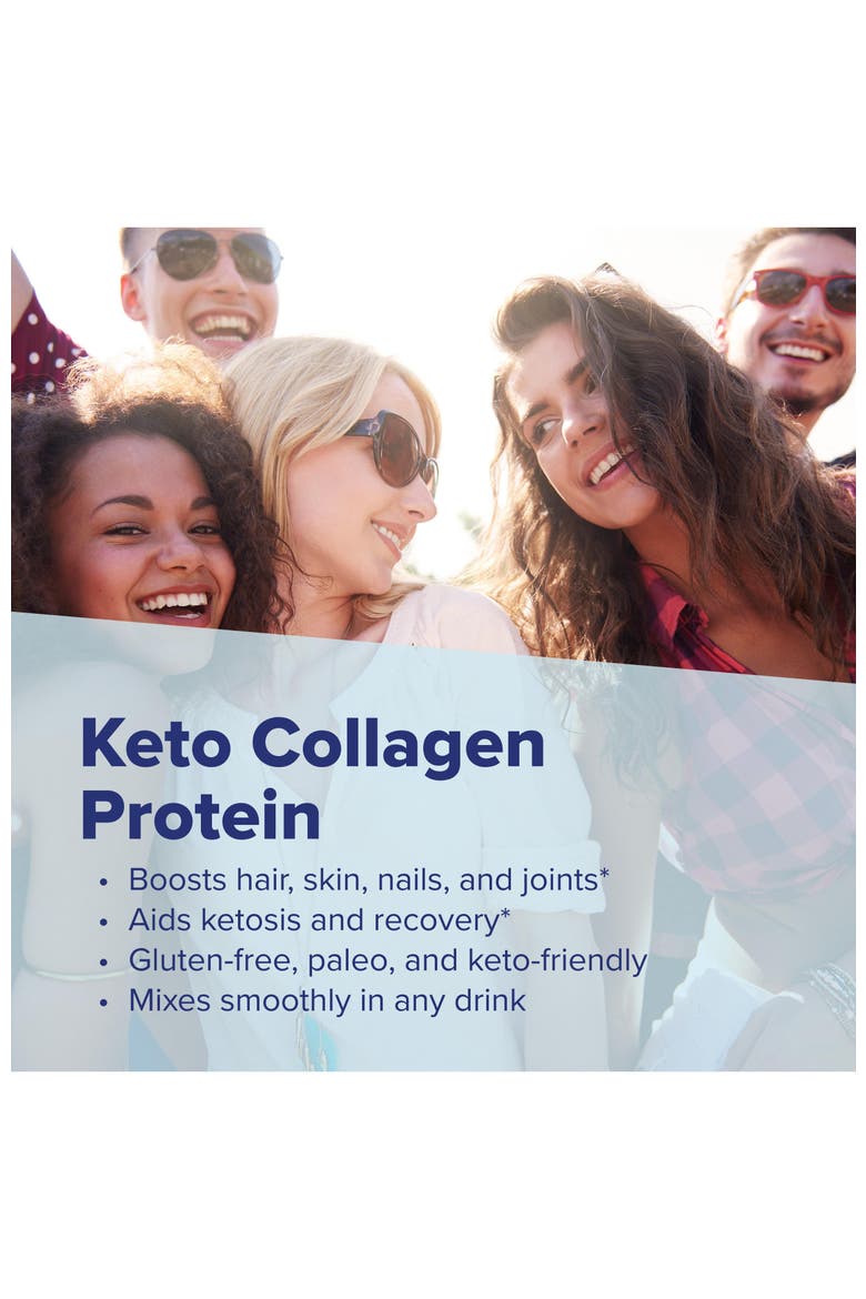 Keto Collagen Chocolate Protein Powder, Alternate, color, Brown