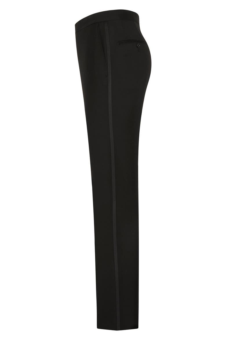 Infinity B Fit Notched Lapel Wool Tuxedo, Alternate, color, BLACK