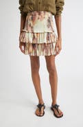 Isabel Marant Étoile Naomi Tiered Tie Dye Cotton Miniskirt