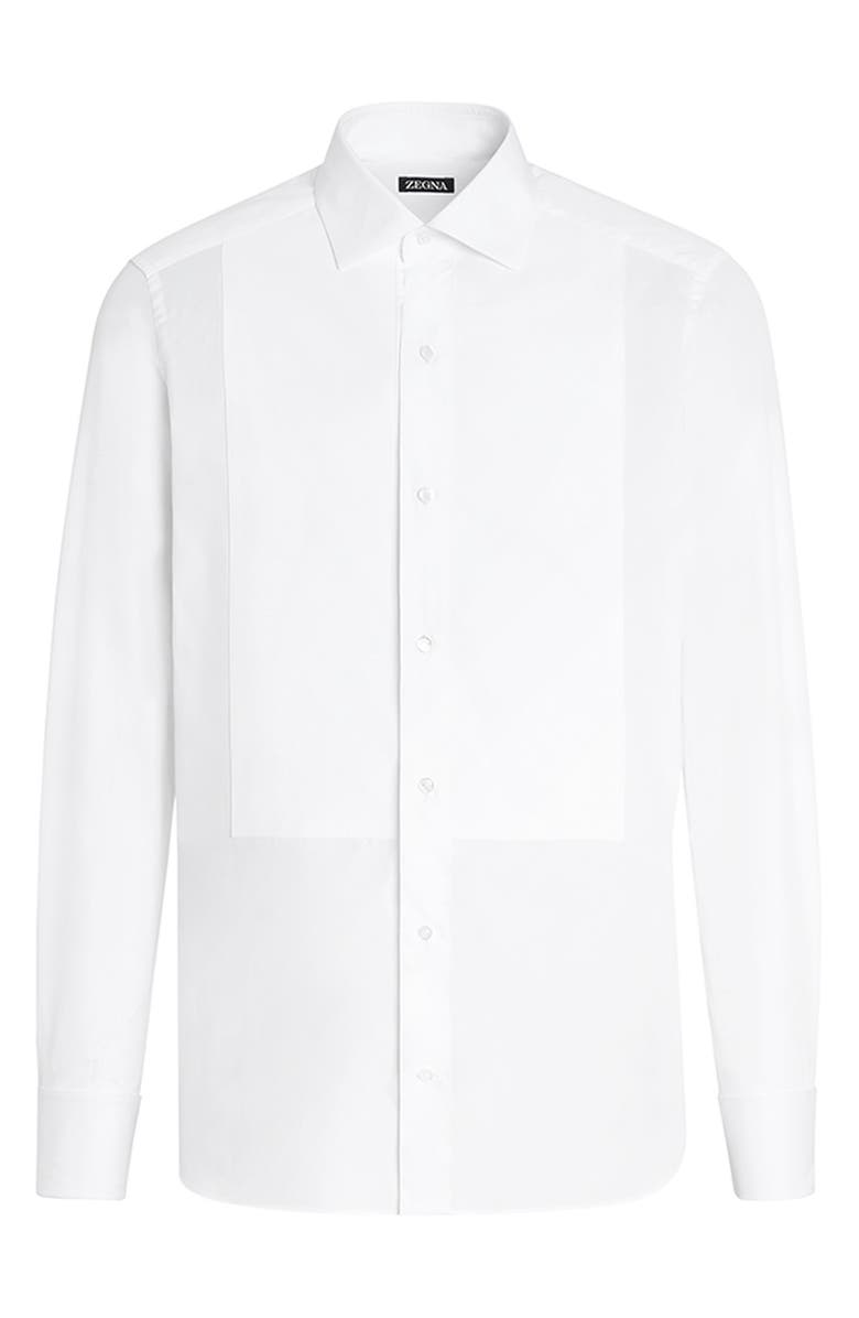 ZEGNA Regular Fit Tuxedo Shirt, Alternate, color, White