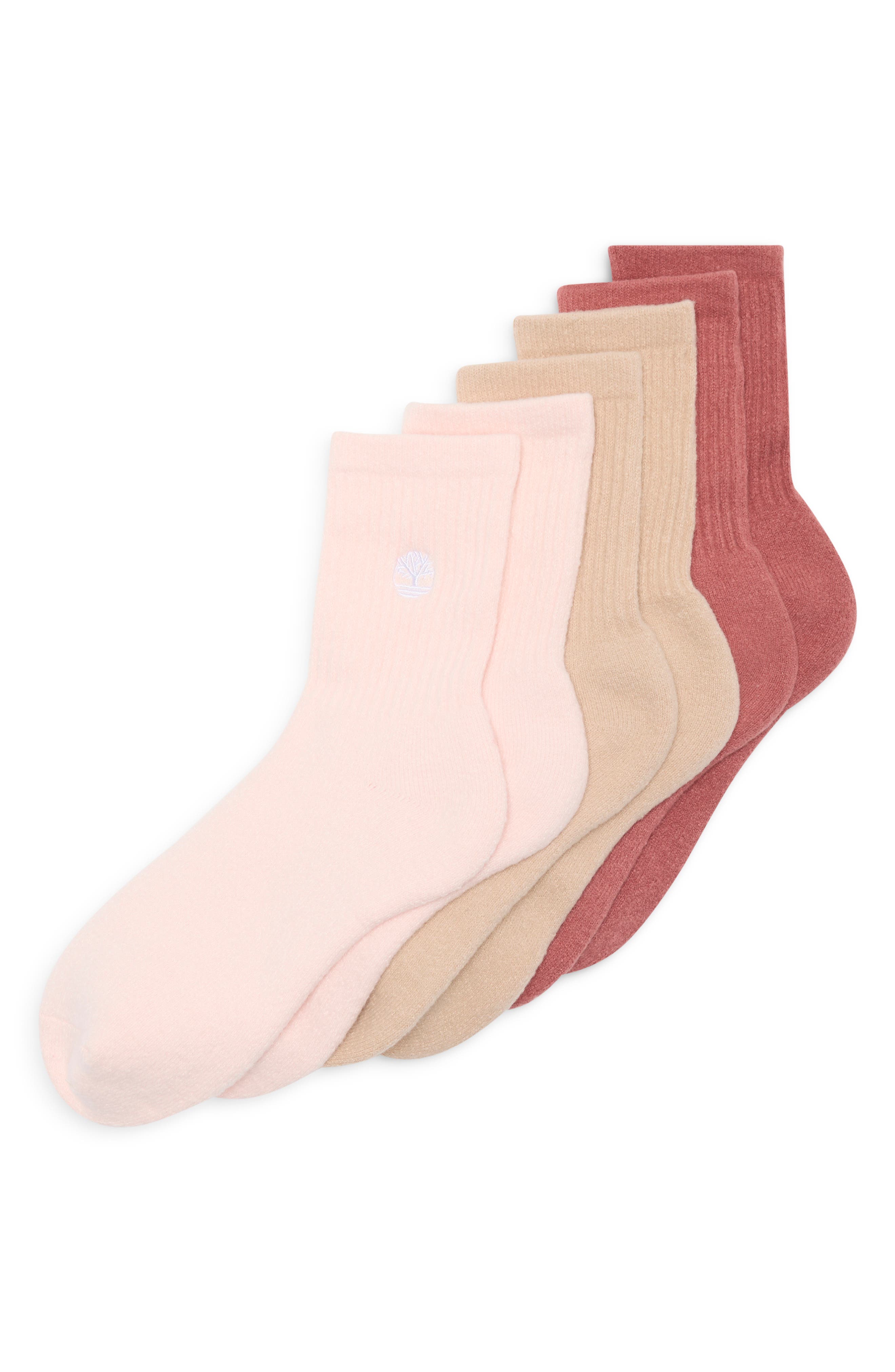 Ultra Soft Assorted Pack of 3 Cushioned Quarter Crew Socks