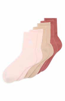 Ultra Soft Assorted Pack of 3 Cushioned Quarter Crew Socks