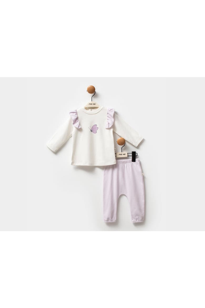 Butterfly Outfit Set, Alternate, color, Purple