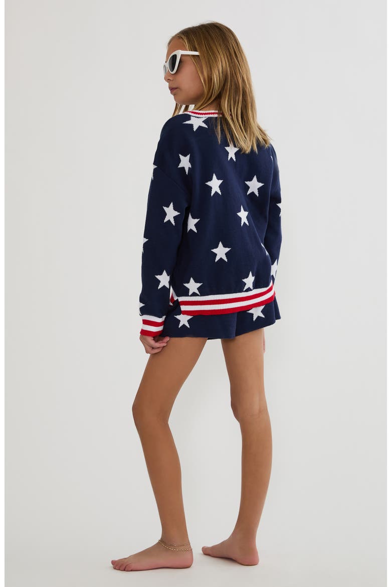 Kids' Little Callie Cotton Sweater, Alternate, color, TWILIGHT STARS