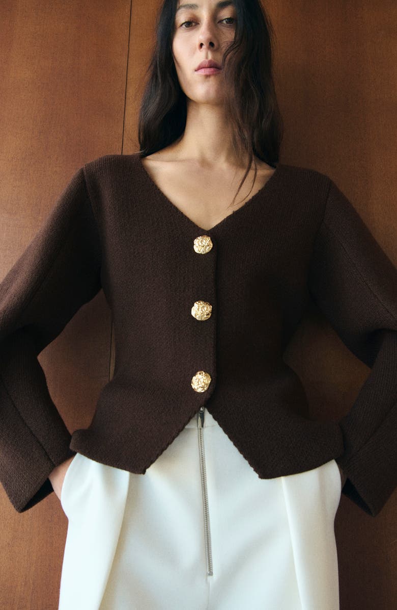 MANGO V-Neck Cardigan, Main, color, 