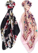Treasure & Bond 4-Piece Scrunchie & Square Scarf Set