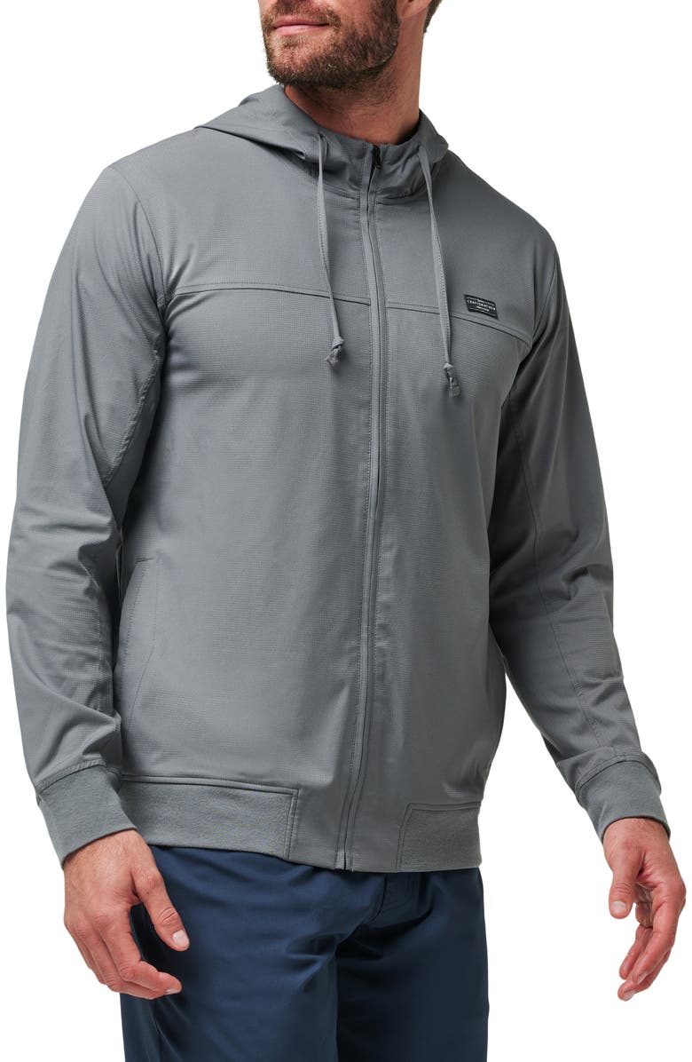 TravisMathew Wanderlust Hooded Jacket, Alternate, color, Quiet Shade