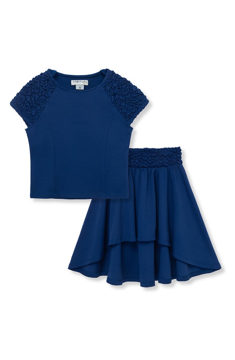 Habitual Kids Kids' Top & High-Low Skirt Set, Main, color,