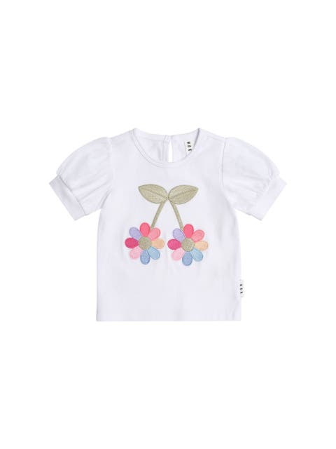 Flower Power Puff Sleeve Tee (Baby)