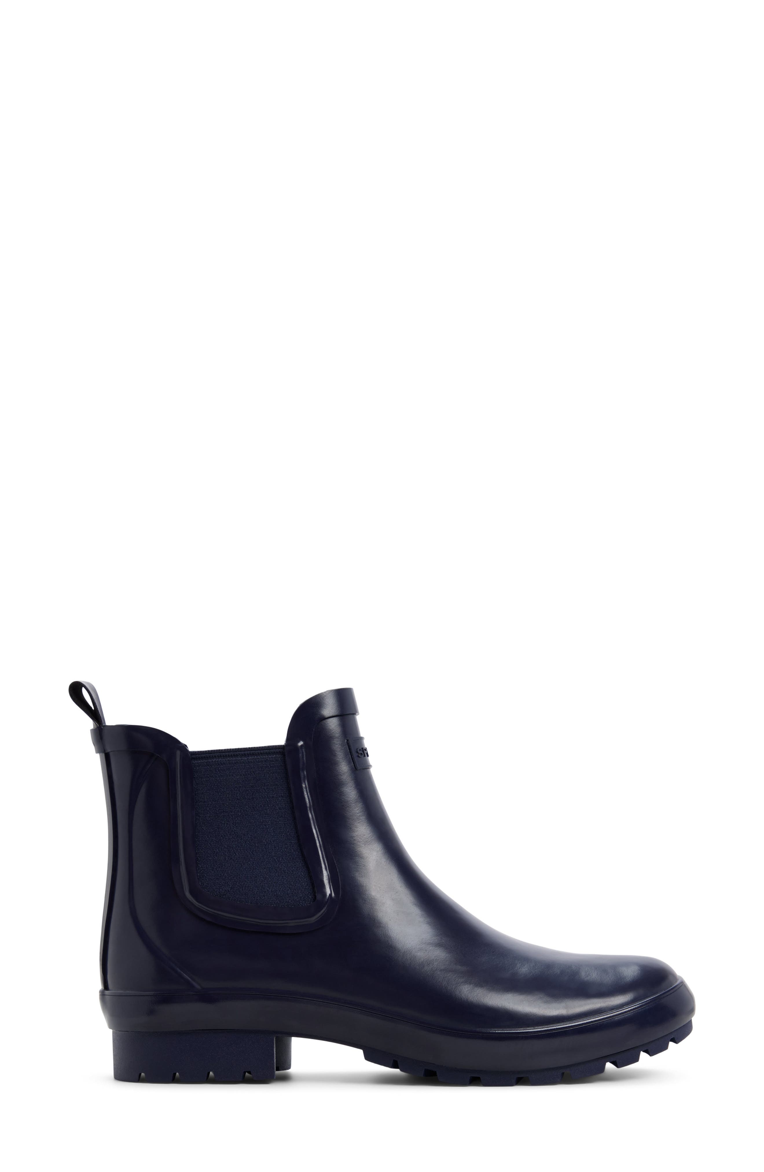 Sperry Drizzle Waterproof Chelsea Rain Boot, Alternate, color, Navy