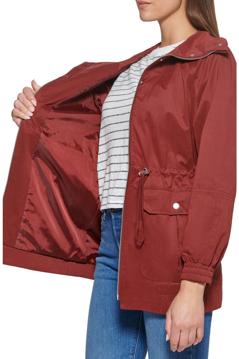Levi's® Women's Cinch Waist Anorak Rain Jacket, Alternate, color, MAROON