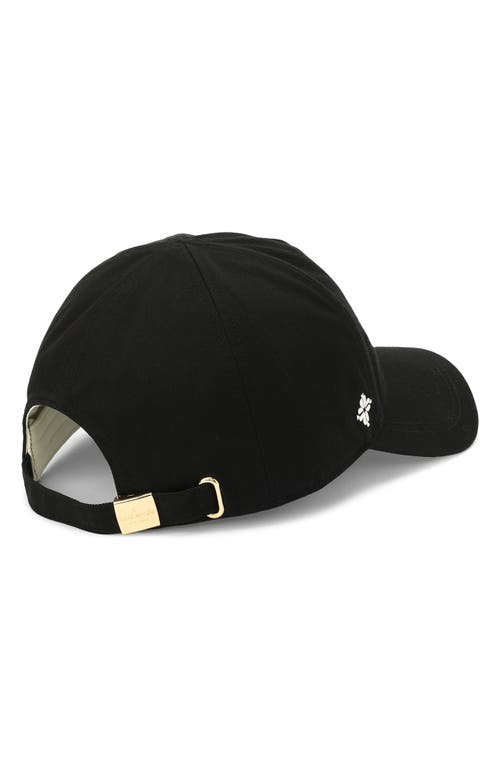 Kate Spade New York Magazine Script Twill Baseball Cap In Black