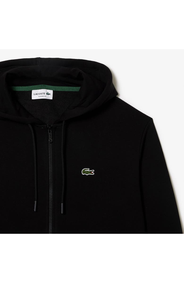 Lacoste Zip Hoodie, Alternate, color, Noir