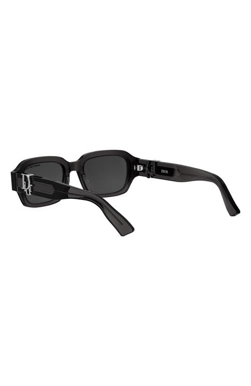 Dior Oblique S2i 52mm Rectangular Sunglasses In Gray