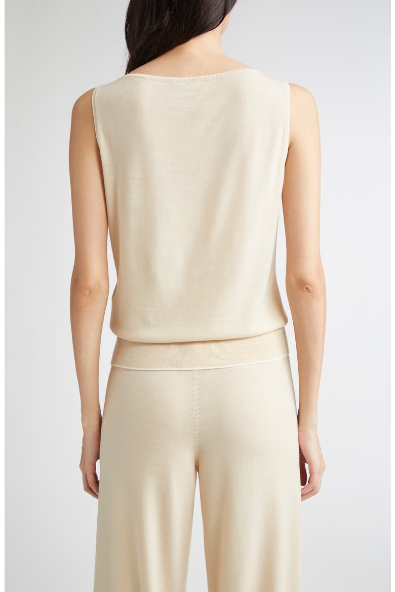 Tipped Merino Wool Sweater Tank, Alternate, color, IVORY