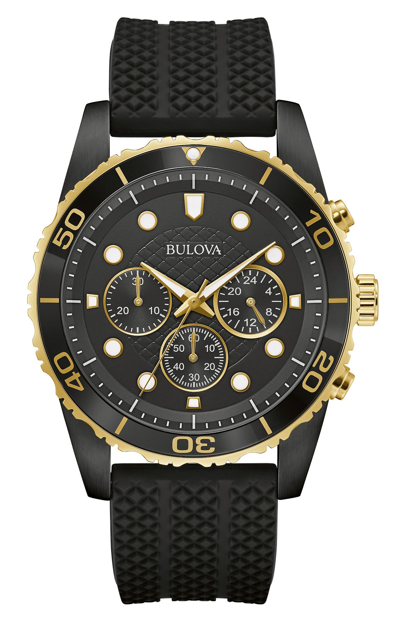 Classic Silicone Strap Watch, 43mm