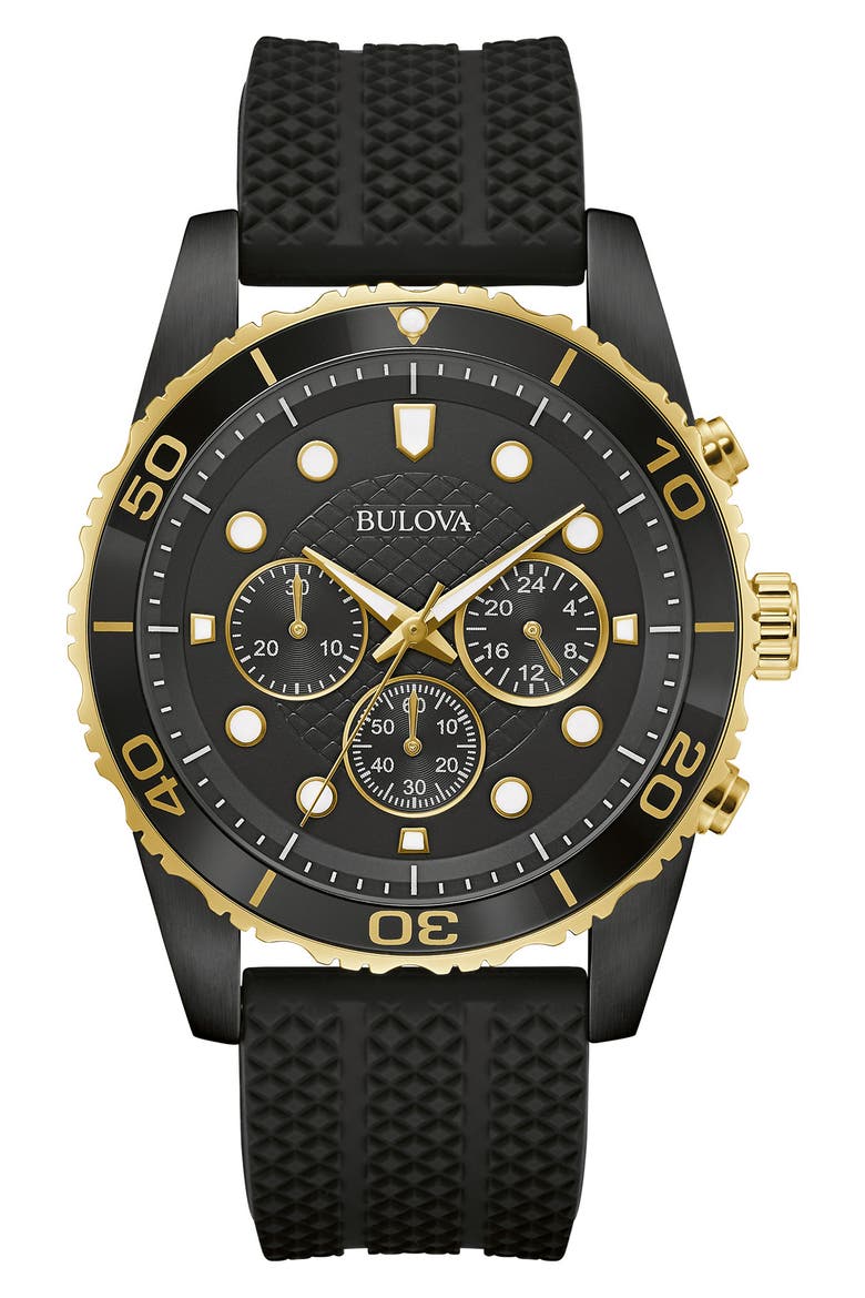 Classic Silicone Strap Watch, 43mm, Main, color, BLACK