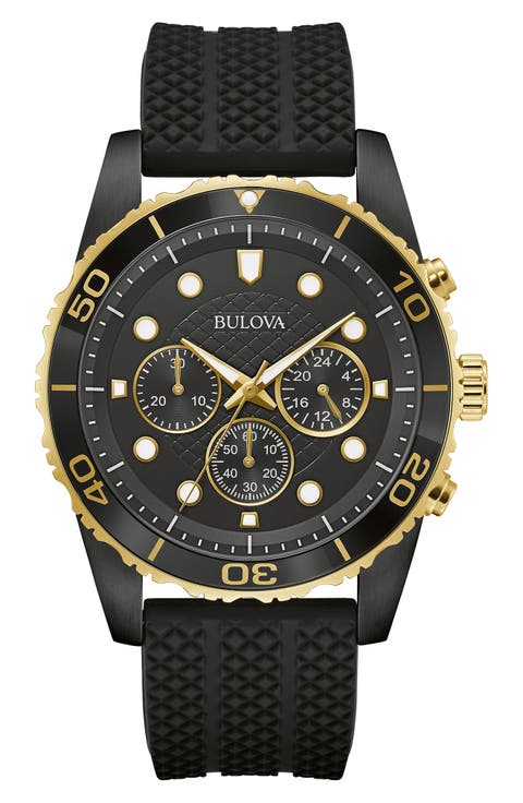 Classic Silicone Strap Watch, 43mm