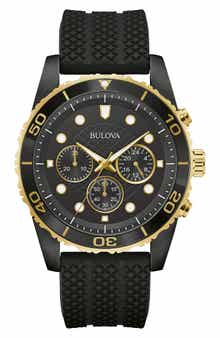 Classic Silicone Strap Watch, 43mm