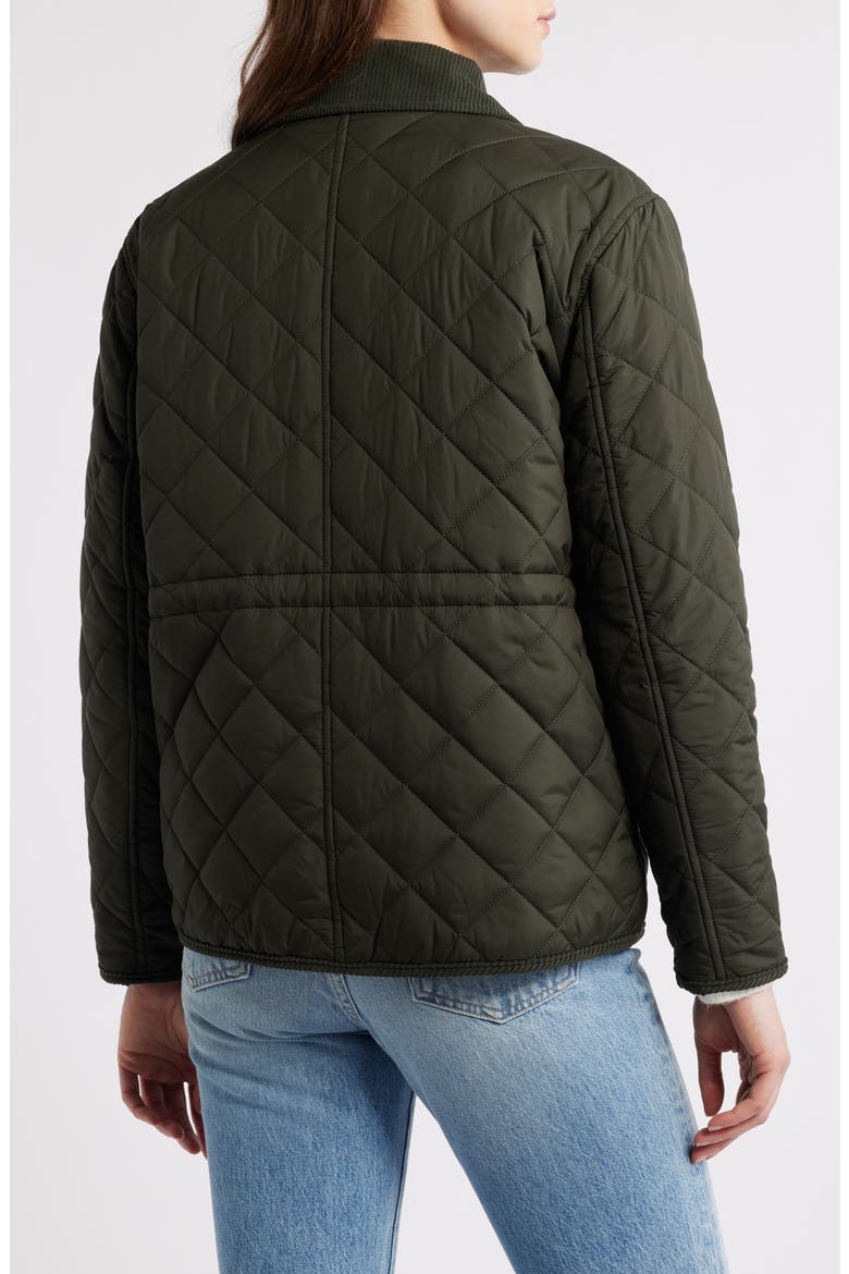 Quilted Hunting Jacket, Alternate, color, DARK MOSS