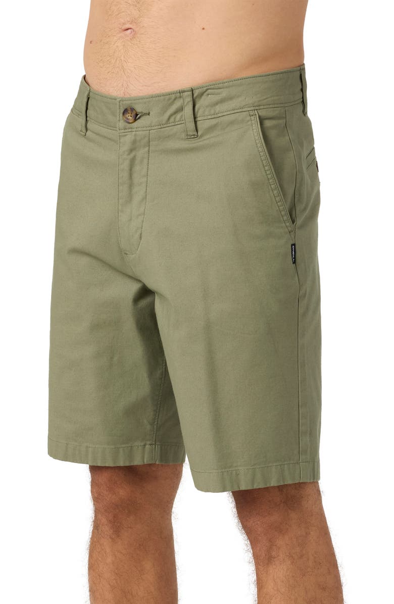 O'Neill Jay Flat Front Stretch Cotton Chino Shorts, Alternate, color, Sage