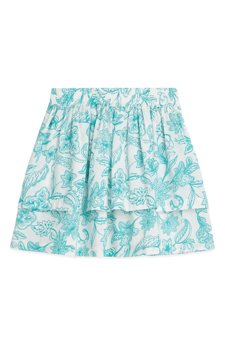 Scotch & Soda Kids' Floral Tiered Skirt, Alternate, color, Lucky Bandana Eggnog