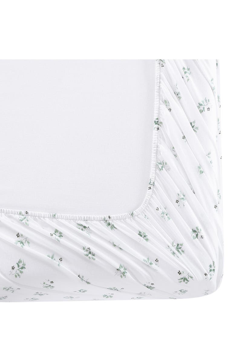 STONE COTTAGE Sketchy Ditsy 200 Thread Count Cotton Percale Sheet Set, Alternate, color, Light Pastel Green