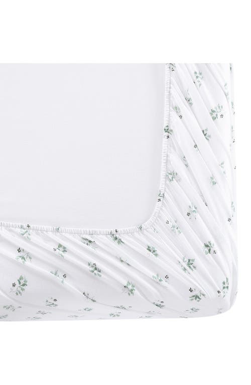 Stone Cottage Sketchy Ditsy 200 Thread Count Cotton Percale Sheet Set In White