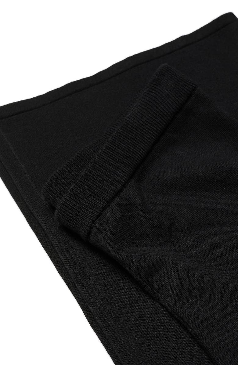 MANGO High Waist Wide Leg Knit Pants, Alternate, color, Black