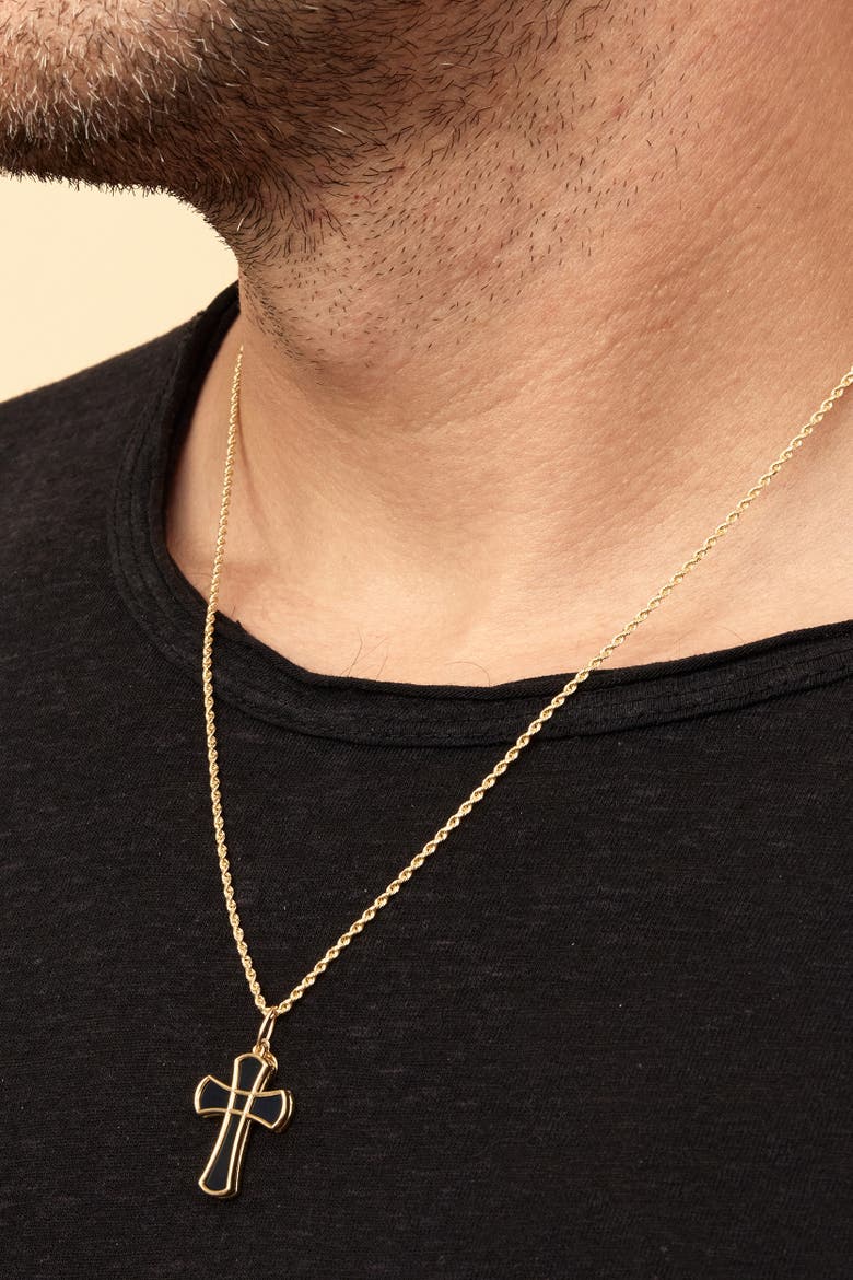 14K Gold Bless Me Pendant Charm, Alternate, color, Yellow Gold