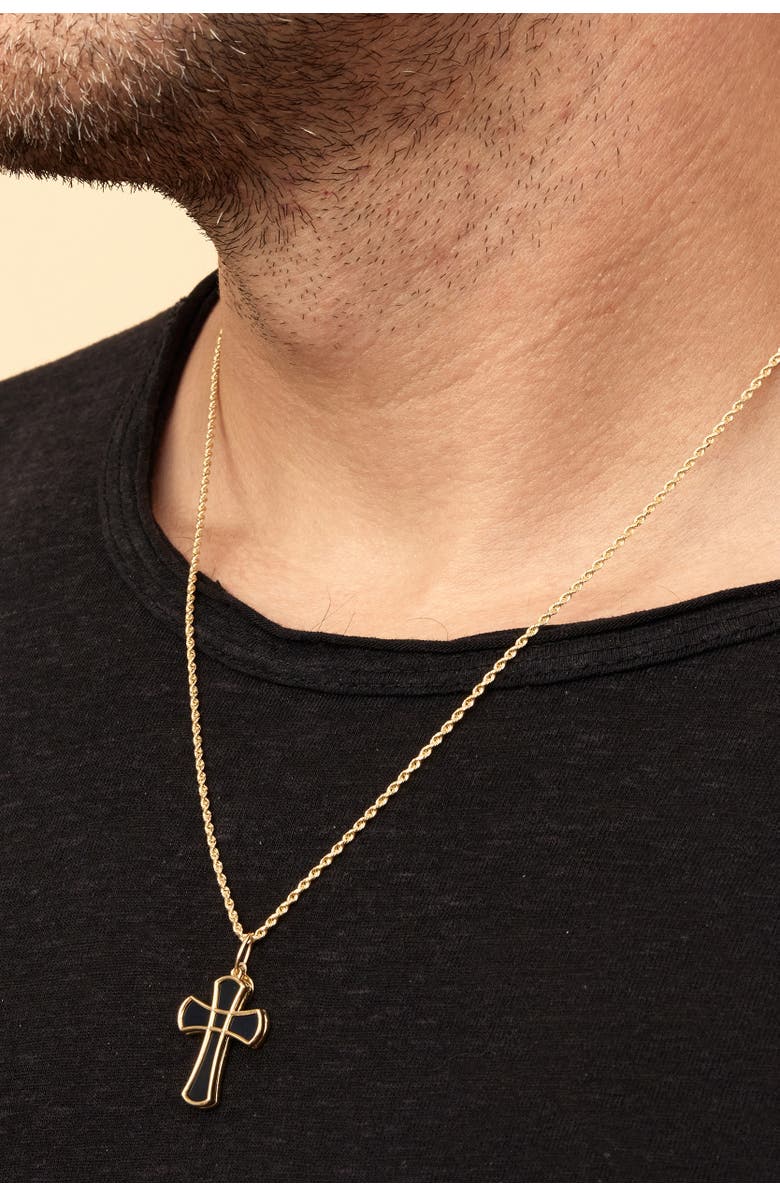 Oradina 14K Gold Bless Me Pendant Charm, Alternate, color,