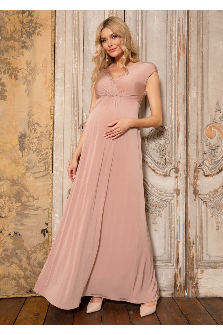 Francesca Maternity Maxi Dress, Alternate, color, Blush