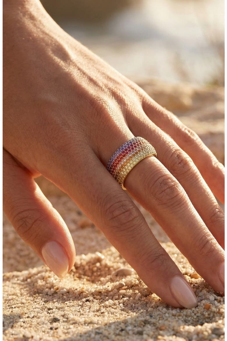 Billionaire Ring, Alternate, color, Rainbow Ember
