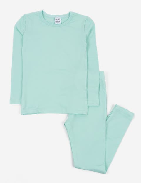 Two-Piece Thermal Long Sleeve Solid Pajamas (Toddler, Little Kid & Big Kid)