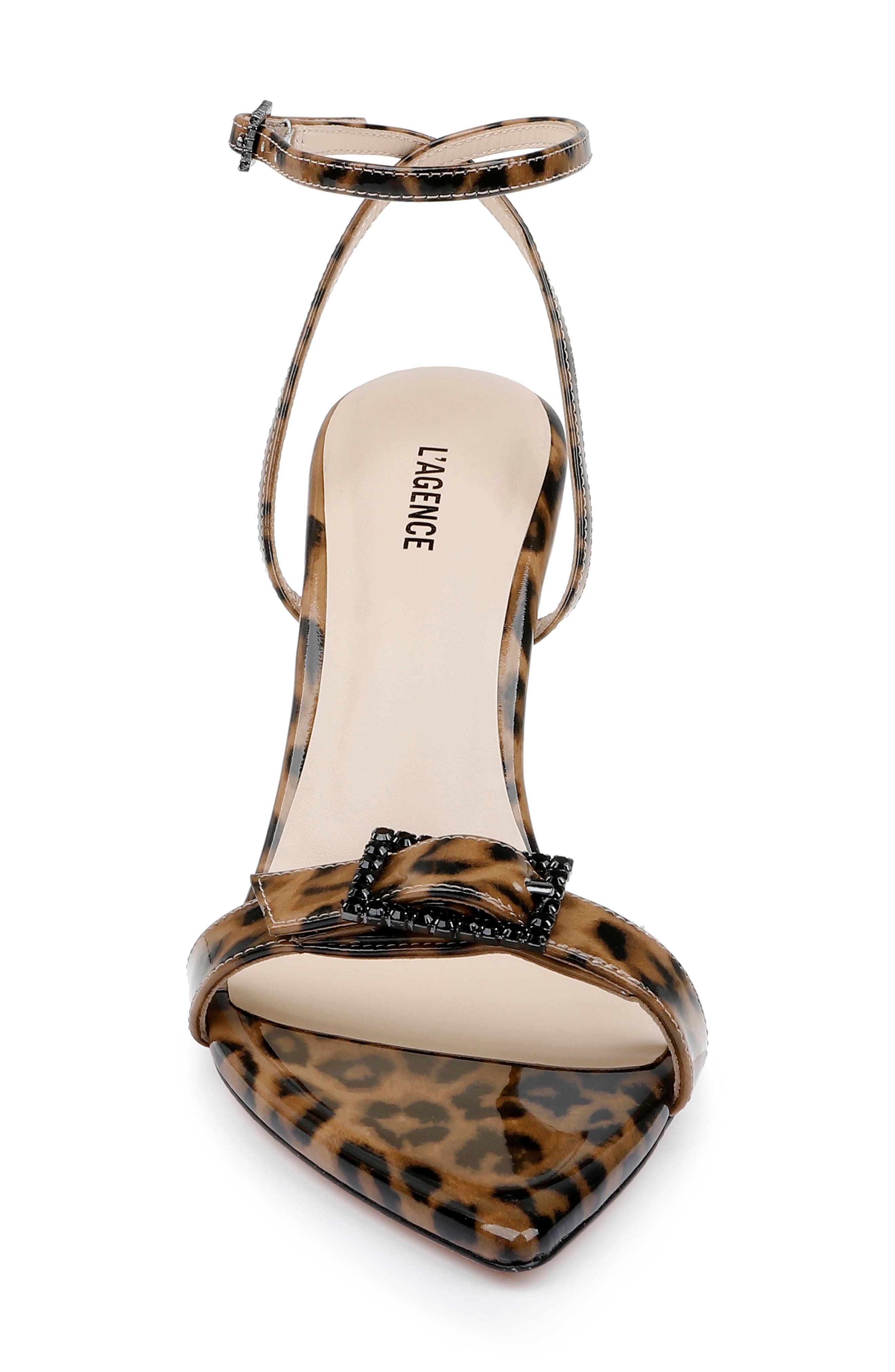 Juneau Ankle Wrap Sandal, Alternate, color, LEOPARD