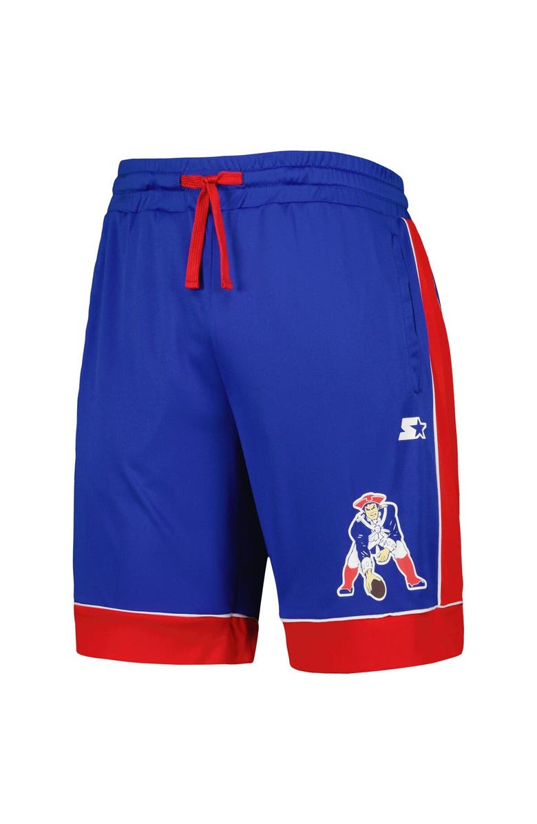 STARTER Men's Starter Royal/Red New England Patriots Fan Favorite Fashion Shorts, Alternate, color,