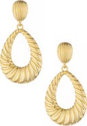 Ettika Teardrop Wave Drop Earrings