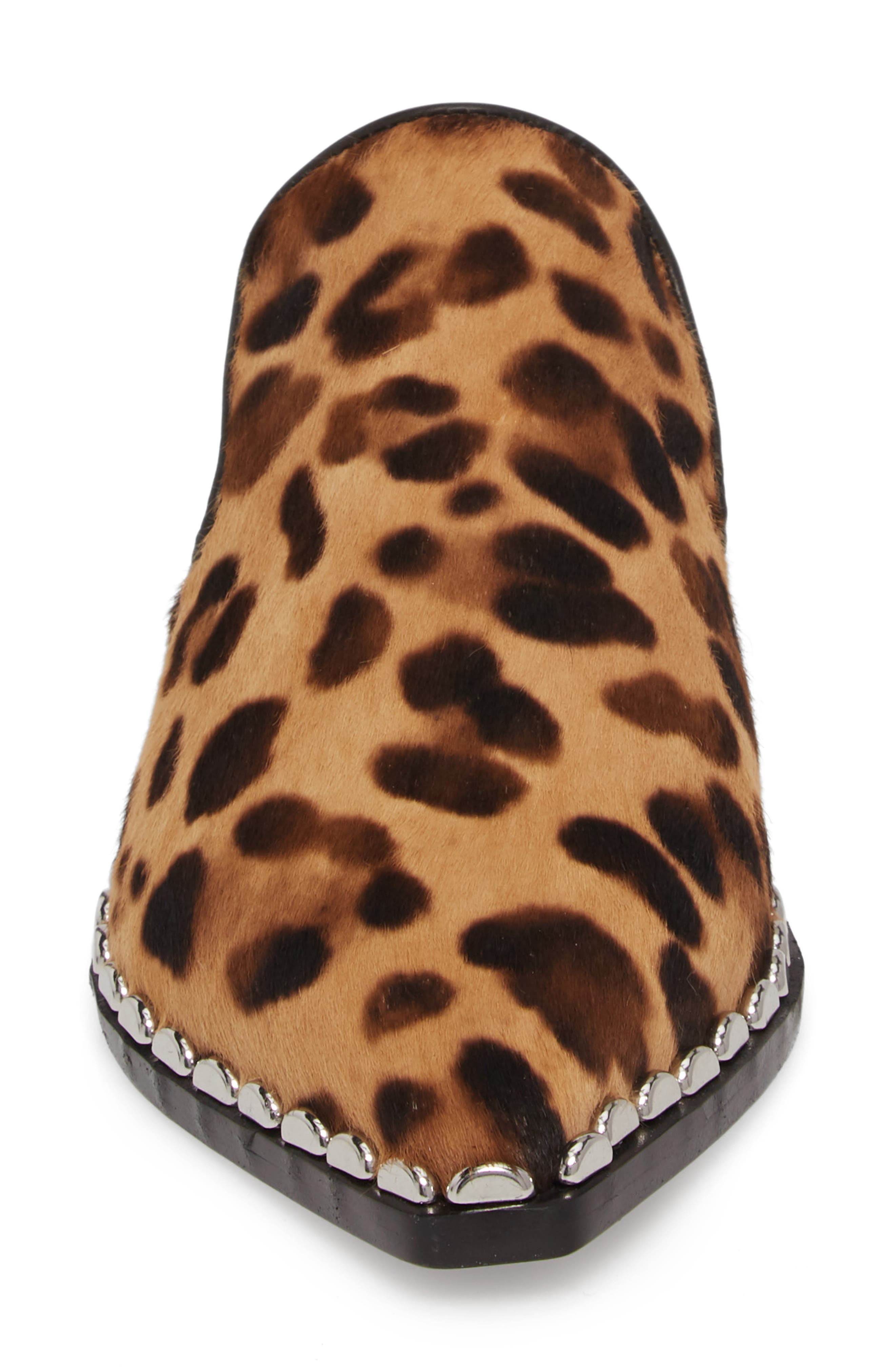 Elany Genuine Calf Hair Mule, Alternate, color, CAMEL MULTI LEOPARD CALF HAIR