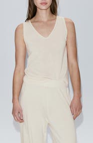MANGO V-Neck Knit Top