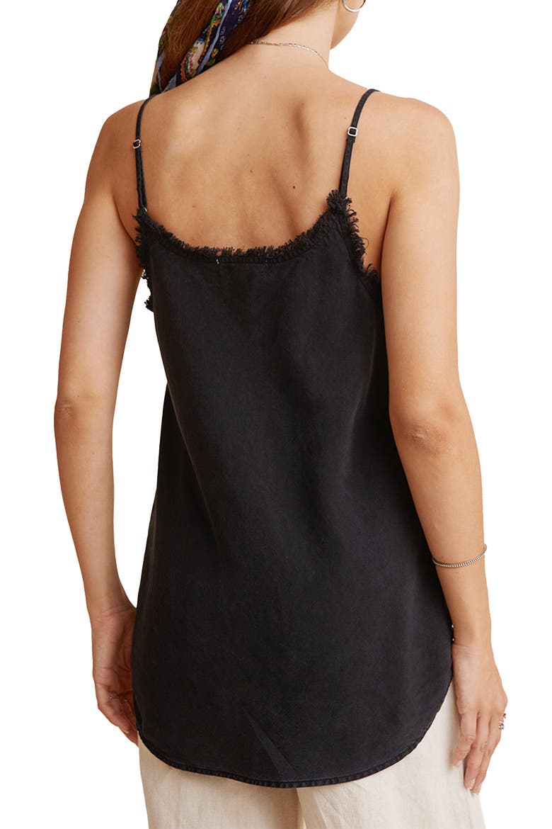 Frayed Edge Camisole, Alternate, color, VINTAGE BLACK