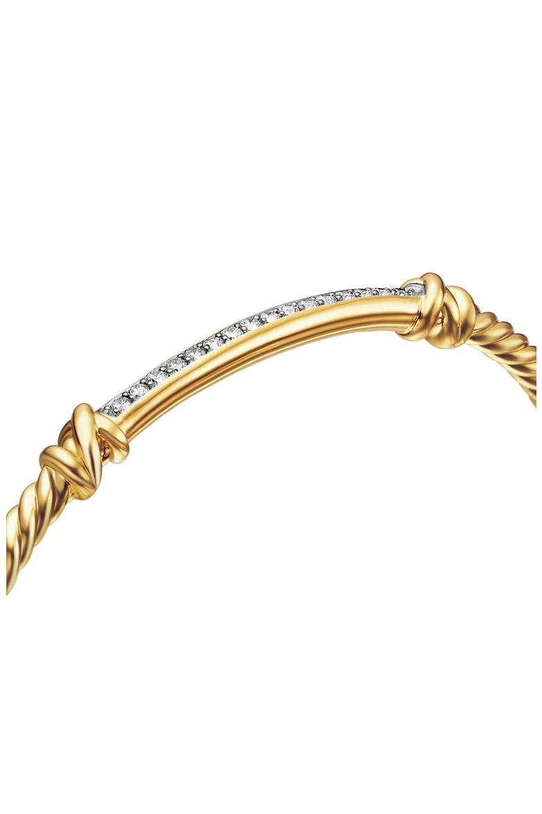 Petite Helena Cablespira® Station Bracelet with 18K Yellow Gold with Diamonds, 3mm, Alternate, color, DIAMOND/ YELLOW GOLD