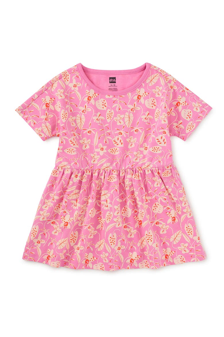 Short Sleeve Twirl Dress, Alternate, color, Orchid Abundance