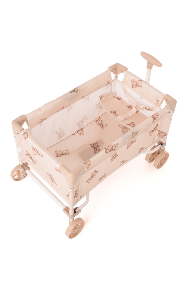 Roma Prams Teddy Toy Wagon Beige & Bear, Push & Pull Cart, Kids 3+, Alternate, color, Beige