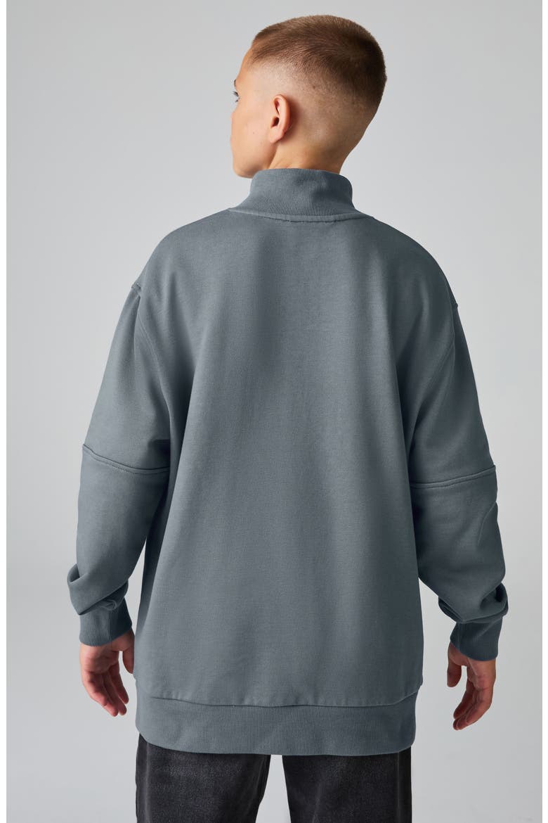 Kids' Biggy Quarter Zip Sweatshirt, Alternate, color, DUSKY BLUE