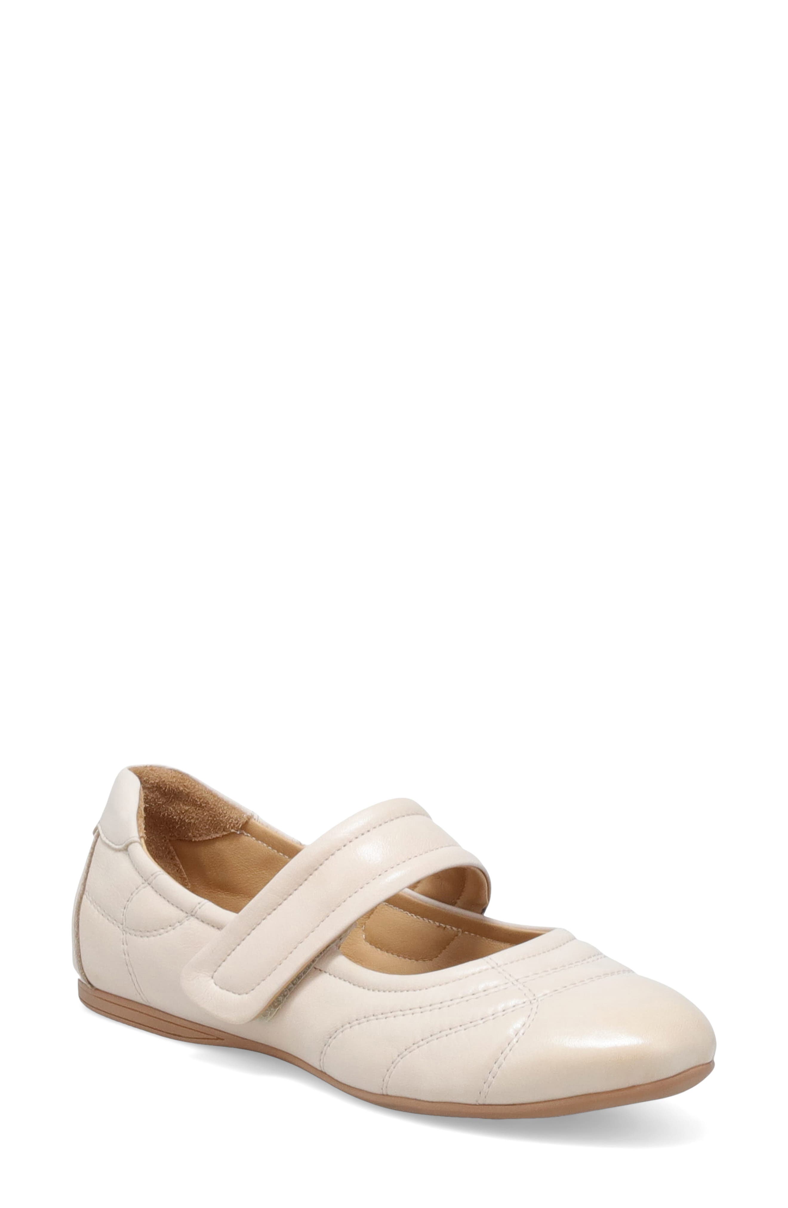 Karin Leather Mary Jane Flat, Main, color, LATTE