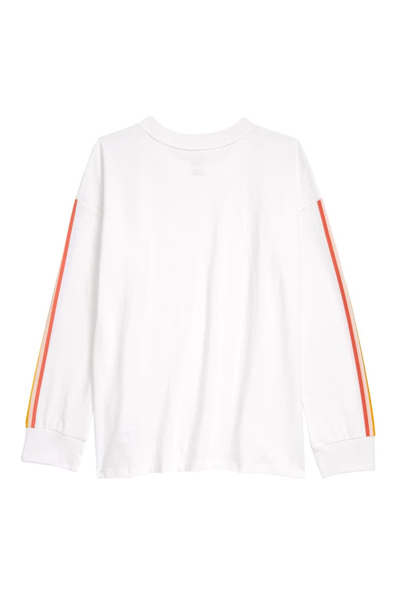 Kids' Graphic Tee, Alternate, color, WHITE RETRO STRIPE