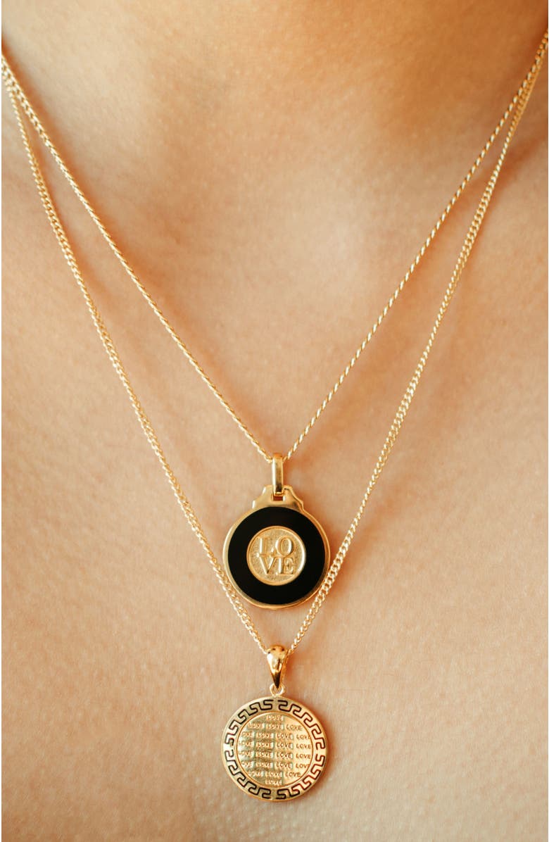 Gwen Beloti Love Letter Pendant Necklace, Alternate, color, Gold