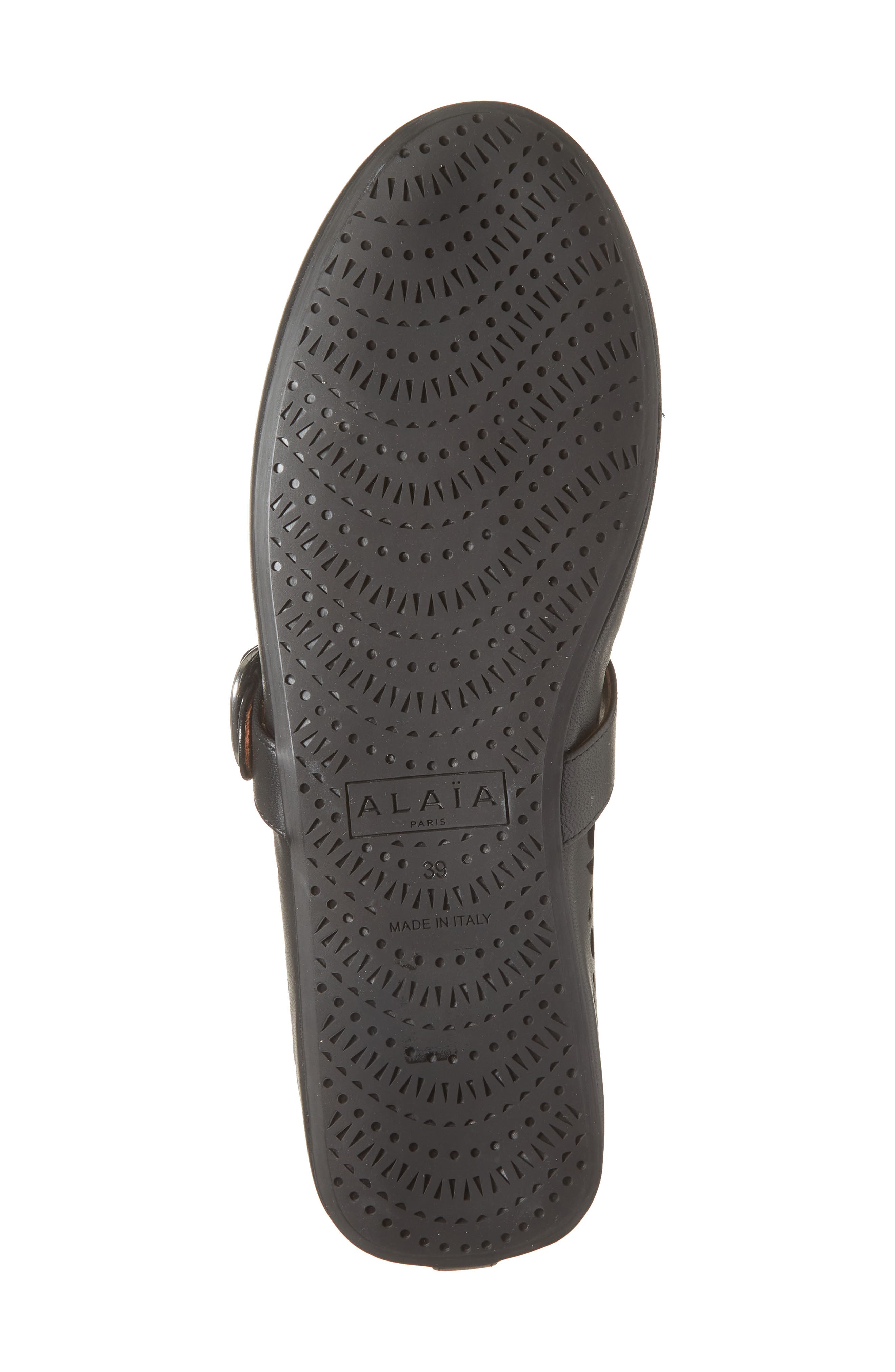 Alaïa Laser Cut Ballet Flat, Alternate, color, Noir