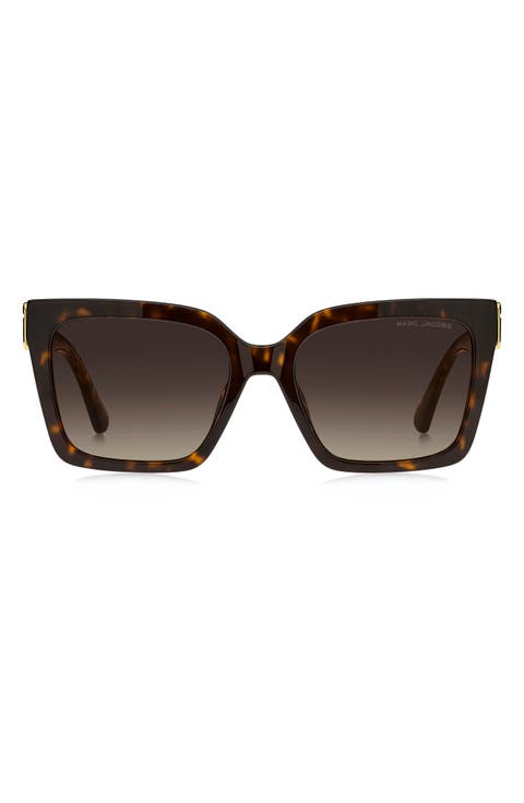 55mm Gradient Cat Eye Sunglasses